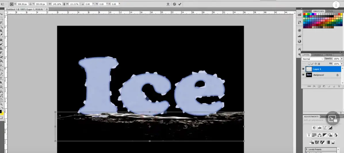 Photoshop | Ice Text