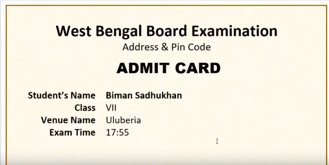 Ms-Word – Create Bulk Admit in second