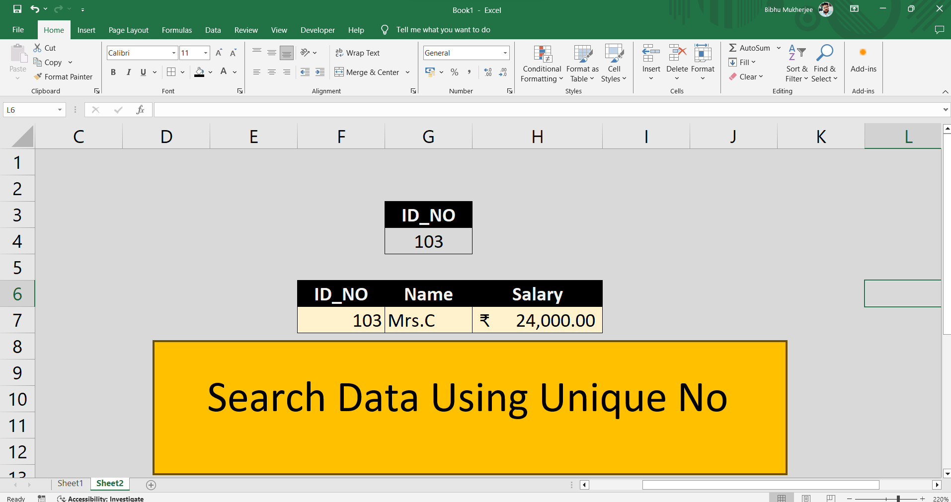 Excel Tutorial: Search Data – Advance Filter using Macro