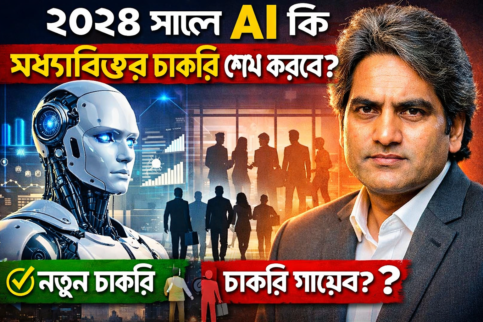 ২০২৮ সালের মধ্যে কি AI মধ্যবিত্তের চাকরি শেষ করে দেবে? সত্যটা জানুন